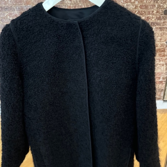 DOLCE & GABBANA - Black Wool/Mohair/Alpaca Coat with Leopard lining - Picture 7 of 16